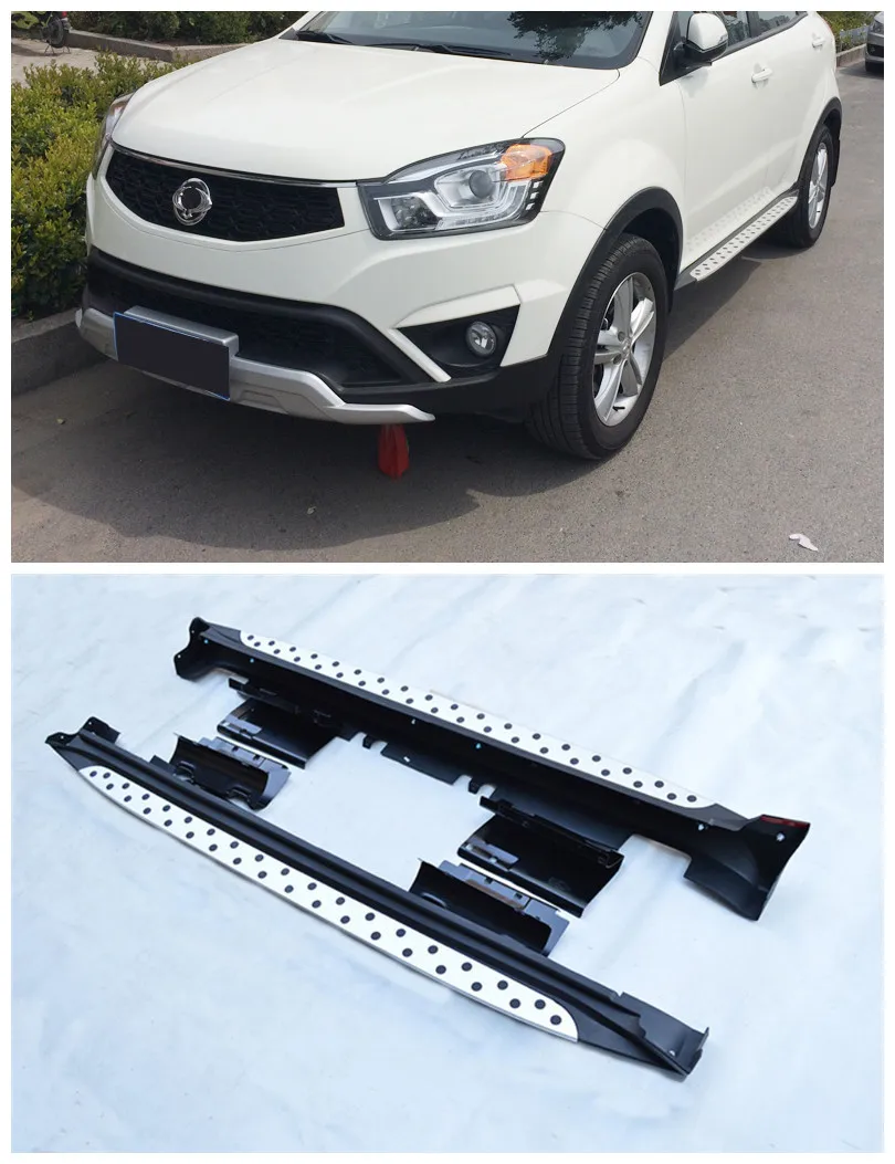 Для Ssangyong Korando 2015.2016.2017 автомобильные беговые доски авто боковые ступенчатые