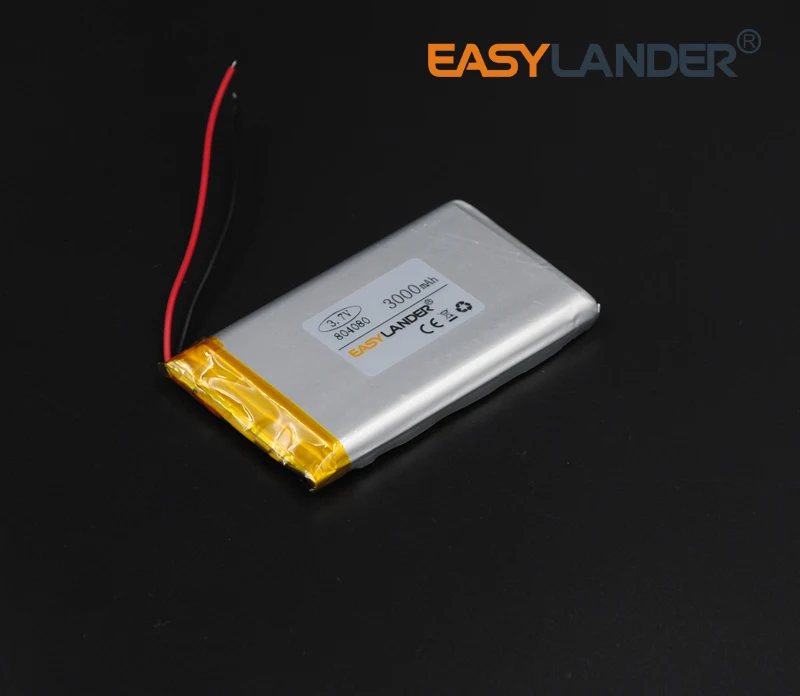 3.7V 3000mAh 804080 Rechargeable li Polymer Li-ion Battery For bluetooth headset GPS PSP PDA MP3 MP4 speaker 084080 | Электроника