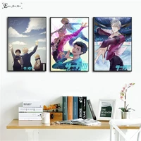 yuri on ice dancing love anim canvas printed painting wall pictures home decor posters and prints art for living room decoration