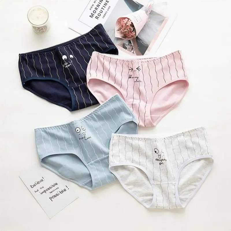 

Lovely Style Girl Panties Mid Rise Cotton Panties Women Lingerie Breathable Briefs Underwear for Female Panty Wholesale