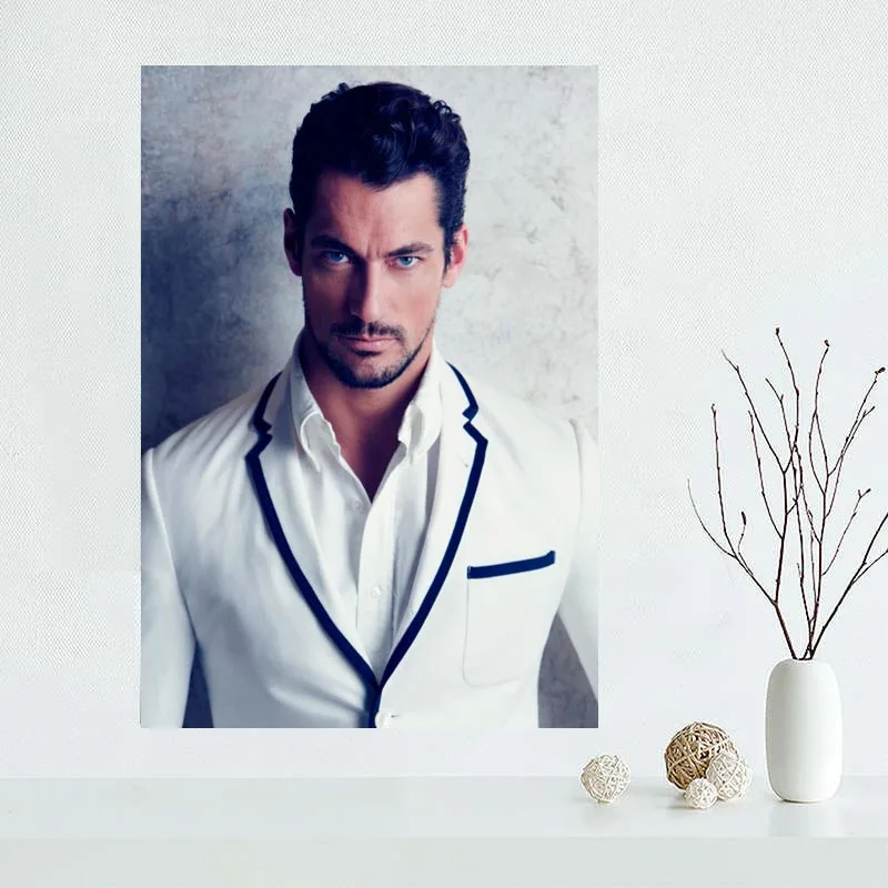 Художественный плакат David Gandy на холсте домашний декор тканевый настенный 27x40 см