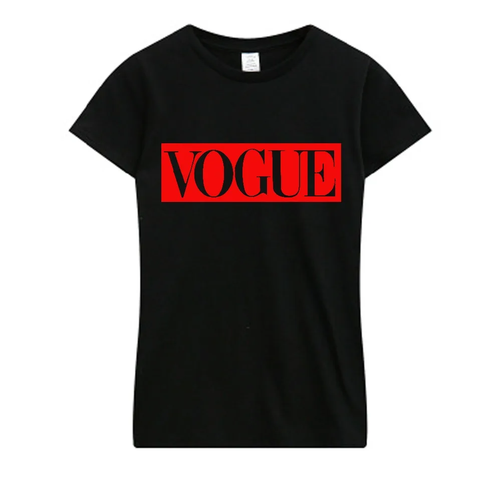 Suumer Мужская футболка VOGUE с буквенным принтом брендовая повседневные свободные