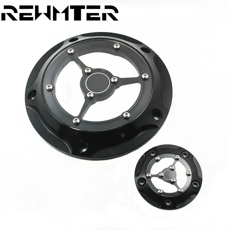 

REWMTER CNC Aluminum Derby Cover Timing Black Chrome Cover For Harley Sportster Electroplating Motorcycle Accessories