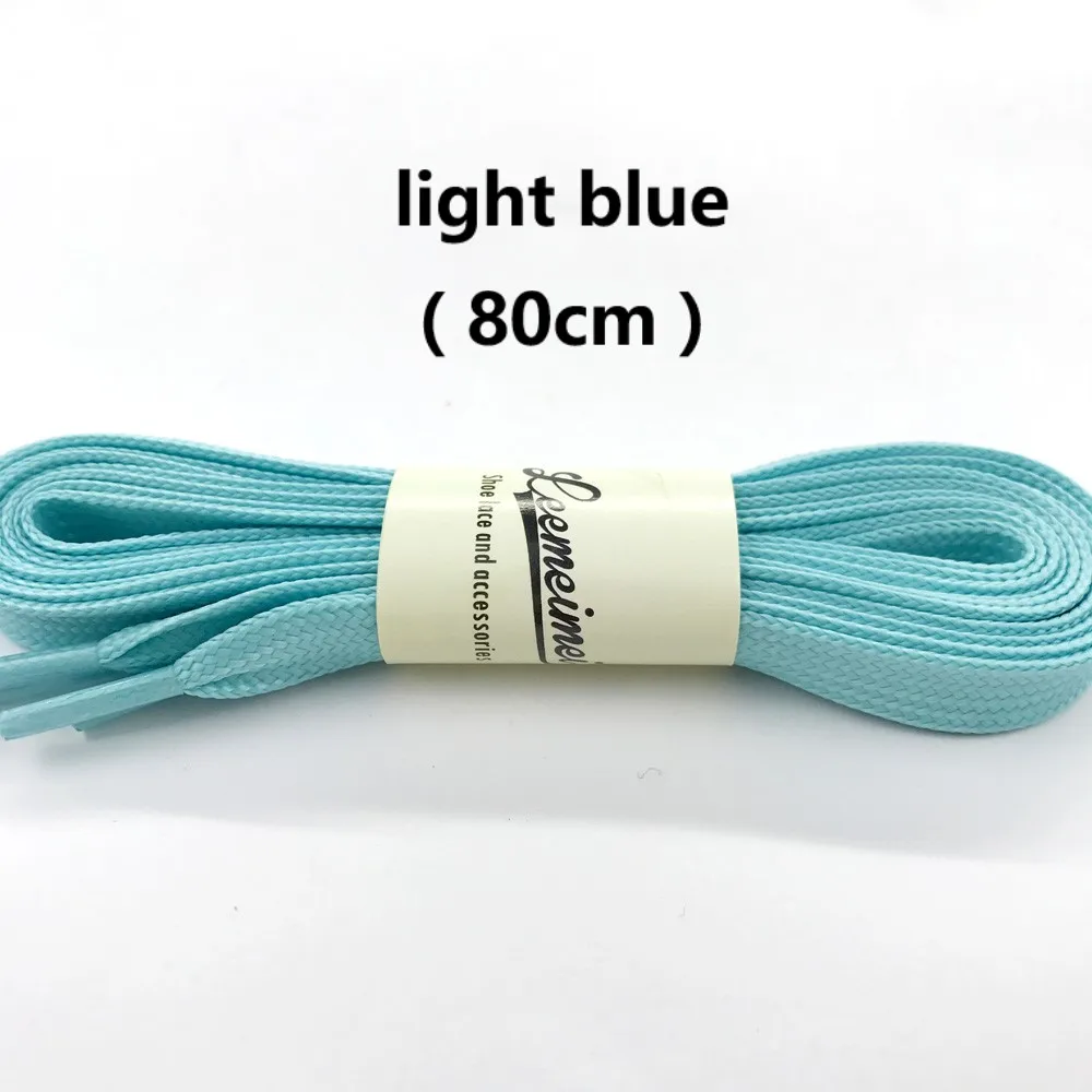 light blue 80cm 1 пара 80-100 см Спортивные Светящиеся шнурки светится в темноте Цвет флуоресцентные шнурки спортивная обувь кружева Светоотражающие Шнурки - Цвет: light blue 80cm