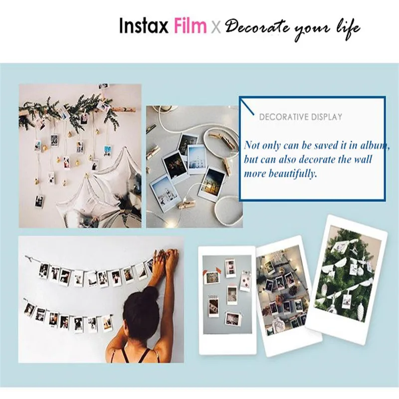 Пленка Fujifilm Instax Mini 10 20 30 40 50 60 80 100 листов 3 дюйма для мини 9 Polaroid FUJI моментальная