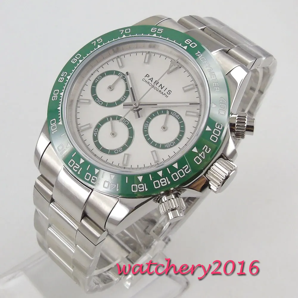 Мужские кварцевые часы с зеленым циферблатом 39 мм | Наручные