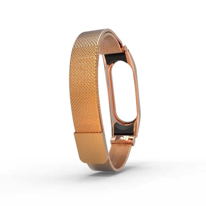 Металлический ремешок Mi Band 2 для смарт-браслета Xiaomi Ремешок на запястье Miband черный серебряный розовое золото.
