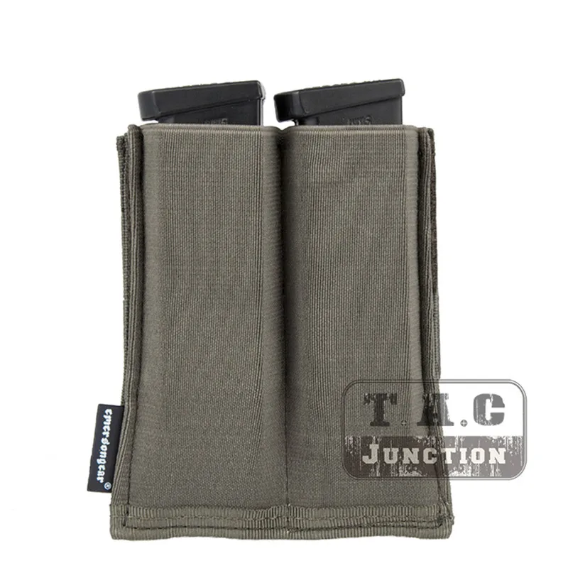 FG Emerson тактический быстро рисовать MOLLE/PALS EmersonGear Высокое скорость двойной подсумок открытым мм верхом 9 мм. 45 пистолет кобура - Цвет: FG