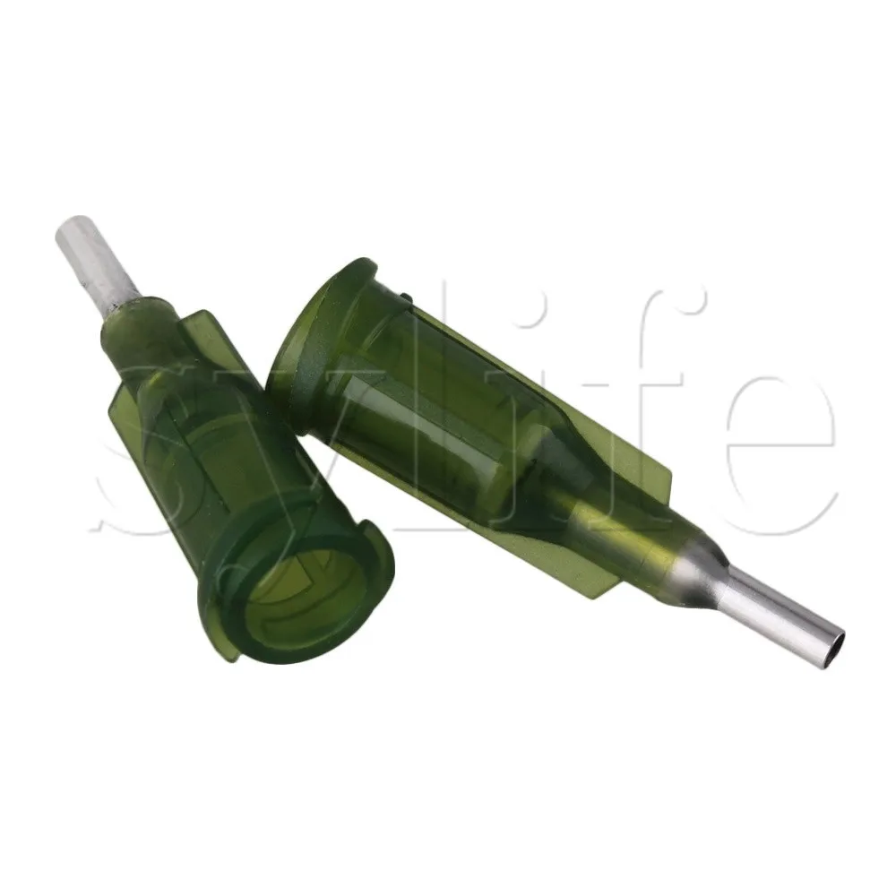 

100pcs Green Industrial Screw Type Blunt Dispensing Needle Tips 14Ga 1/4"