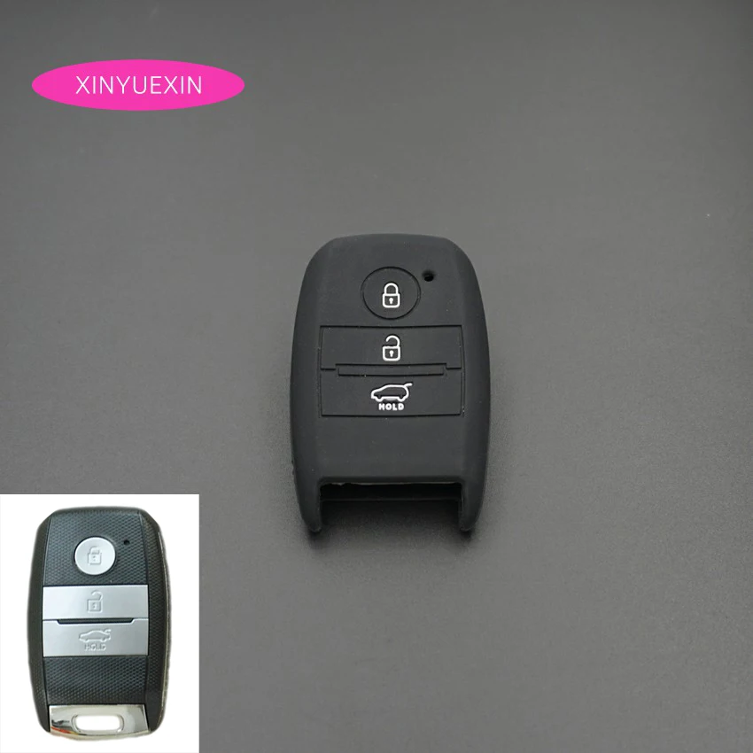 Силиконовый чехол Xinyuexin для автомобильного ключа брелок Kia Rio Sportage 2016 Ceed Smart Remote Key