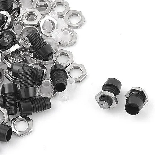 

Metal Nut LED Mounting Holder Panel w 3mm 50 Pieces Black
