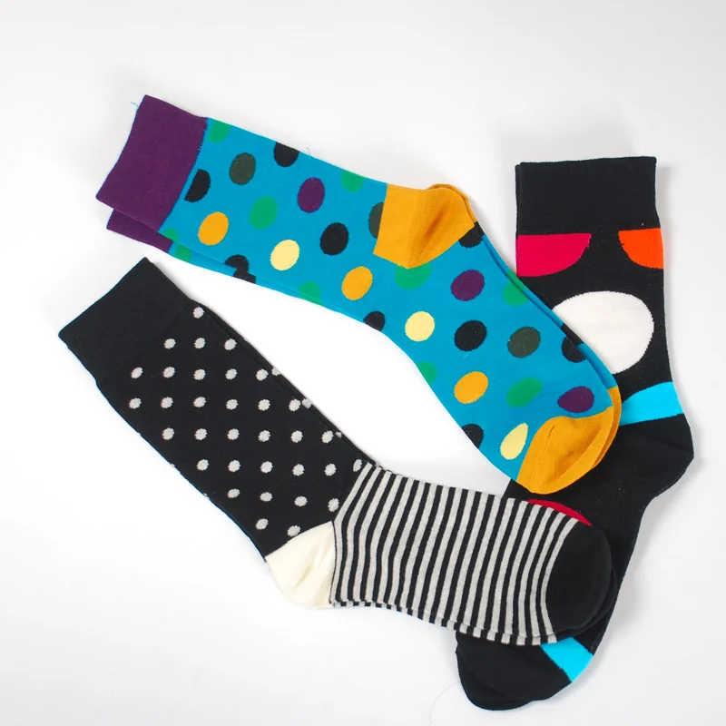 LIONZONE 10 пар/лот мужские Цвет Фул носки подарок на Рождество с круглым Lustige Socken