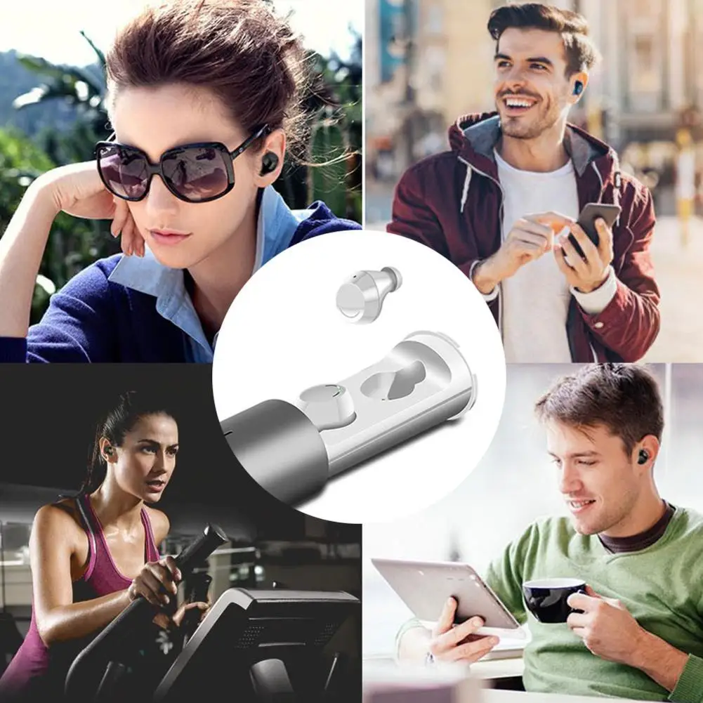 TWS Mini 5 0 Bluetooth наушники беспроводные 3D стерео с двойной микрофон портативная