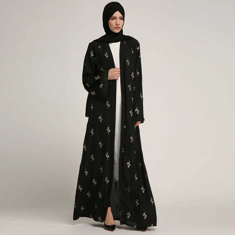 Buytiz Повседневное черный сетки мусульманские abaya Макси длинное платье Роба платья