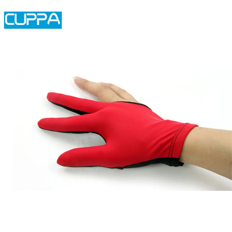 2017 New Cuppa Red Color Three Fingers Billiard Pool Madam Gloves Snooker Accessories China | Спорт и развлечения