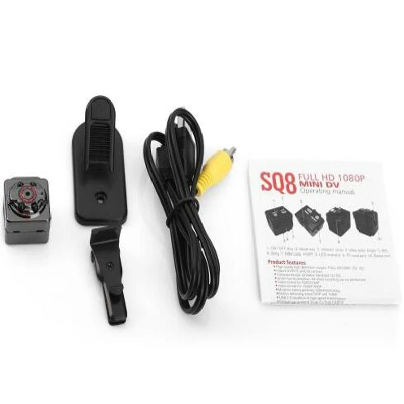 

2018 EastVita SQ8 Mini Camera 1080P Video Camcorder Infrared Night Vision Motion Sensor DV Digital with holder support 32GB card