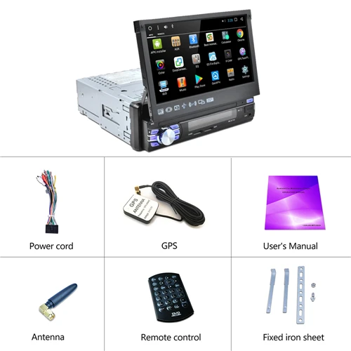 RK-A712 MP5 Player Podofo 1 din Android автомобильное радио gps навигация автоматический выдвижной экран wifi Bluetooth стерео AM/FM/RDS радио Зеркало Ссылка - Цвет: RK-A712 MP5 Player