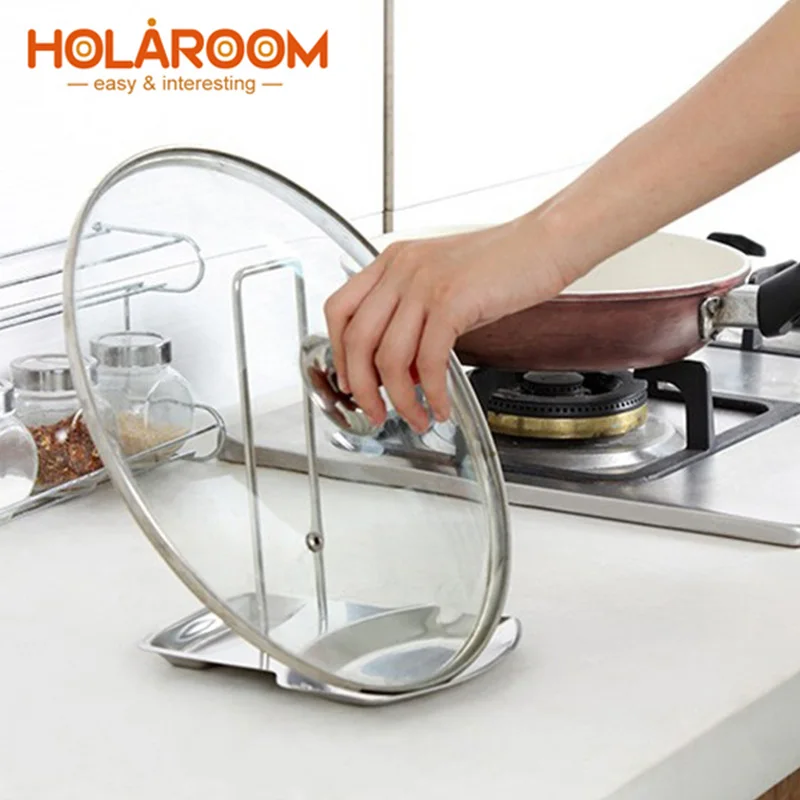 Holaroom полка для горшка из нержавеющей стали крышка держатель ложки Cubierta Estante Cuchara