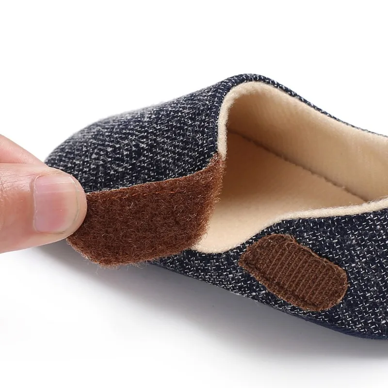 

Fashion Dark Blue Grey Baby Boy Shoes Infant First Walkers Nonslip hard Sole Toddler Baby Shoes 0-18M