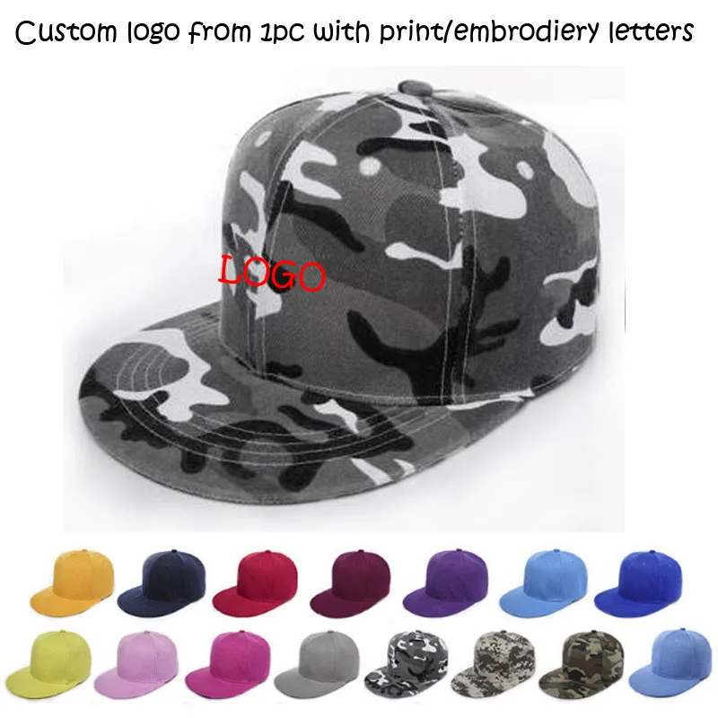 

Factory Custom Adult&Kids HIPHOP Cap Flat Brim Street Snapback Custom LOGO/letter Hats 3D embroidery Baseball hat Boy girls size