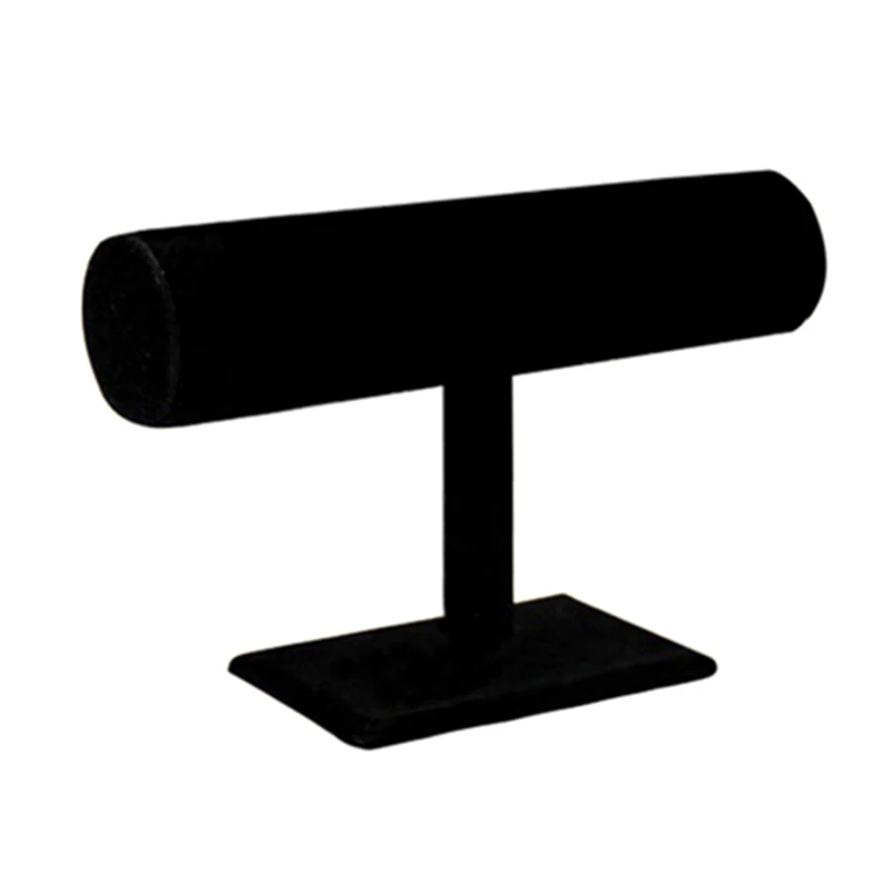 

T-shaped velvet display unit for bracelets and watches Black