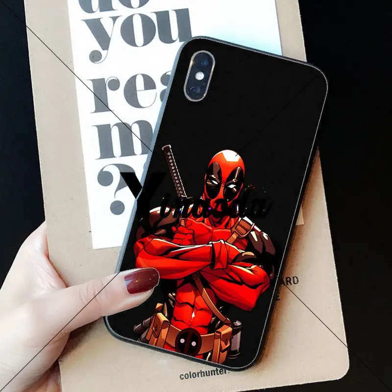 Yinuoda Deadpool Iron Man Marvel Avengers Phone Case cover Shell for Apple iPhone 8 7 6 6S Plus X XS MAX 5 5S SE XR Cellphones