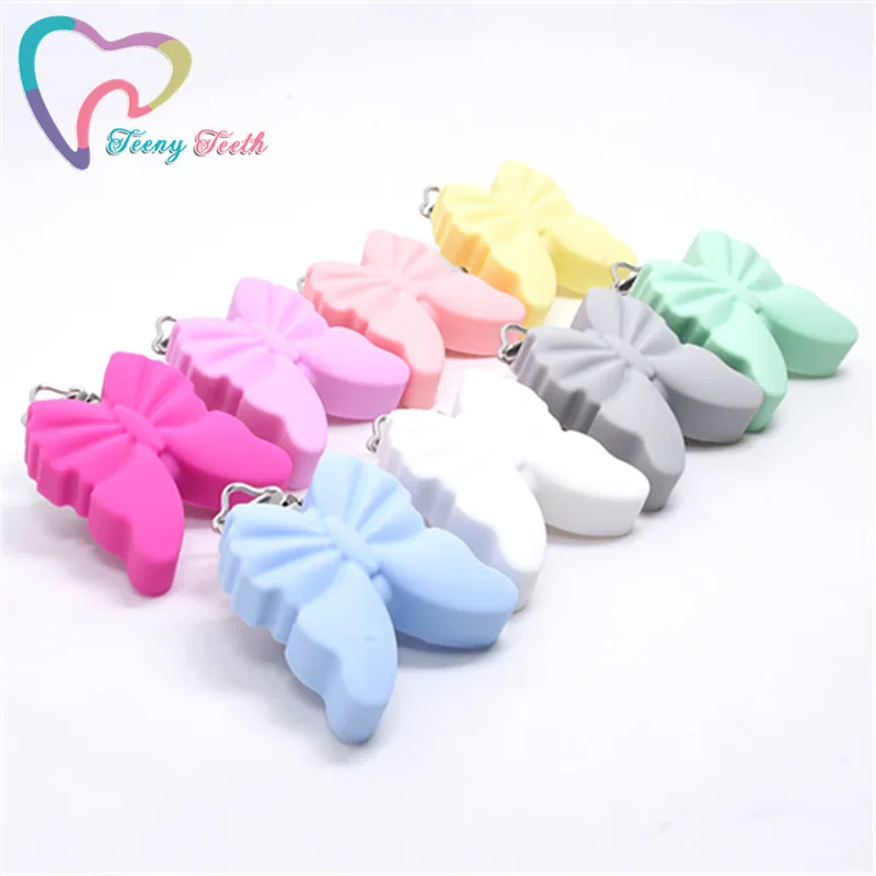 

5 PCS Silicone Animal Butterfly Baby Pacifier Clips Safety Pacifier Holder Dummy Clips DIY Pacifier Chain Accessory BPA Free