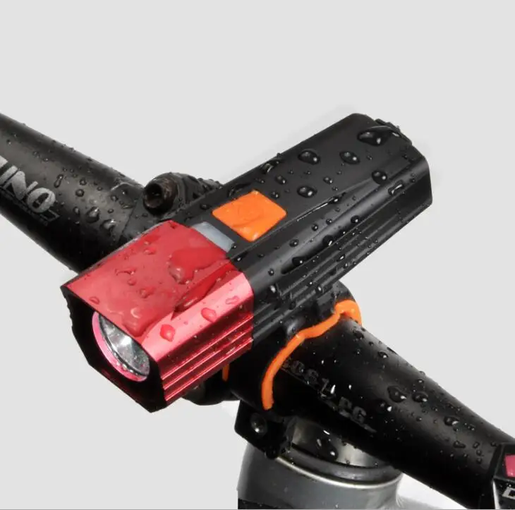 JOSHOCK фары горного велосипеда usb зарядка светодиодный фары для езды ночью высокий светильник s водонепроницаемый алюминиевый велосипедный светильник - Цвет: Red