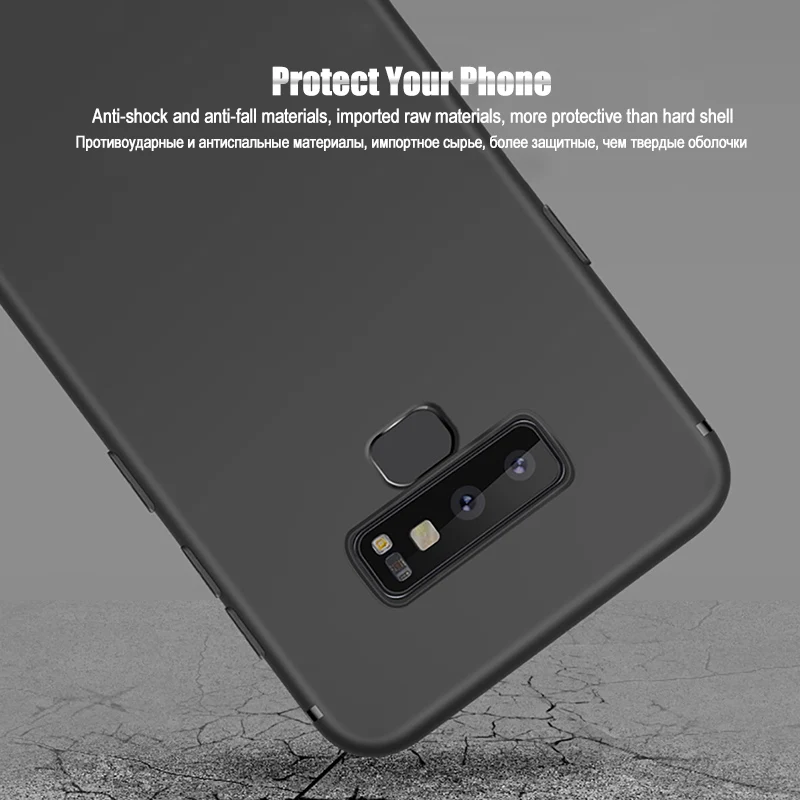 Для Samsung Galaxy S8 S9 S10 Plus Чехлы матовый Силиконовый тонкий противоударный мягкий TPU