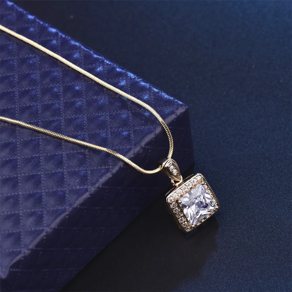 Новые ожерелья и кулоны MOLIAM серебряные/Золотые модные квадратные