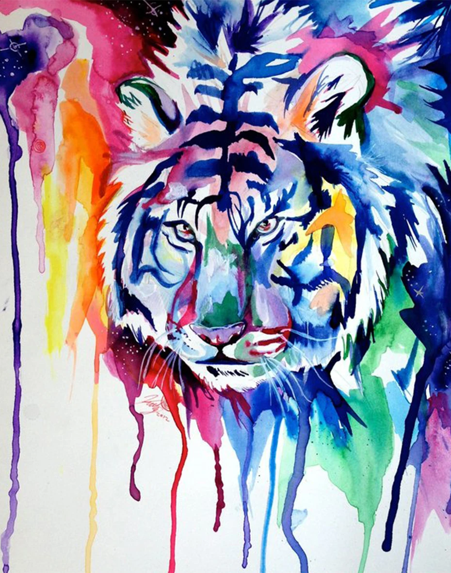 5D DIY Diamond Painting Tiger Embroidery Sale Picture of Rhinestones Cross Stitch Animal Crystals | Дом и сад