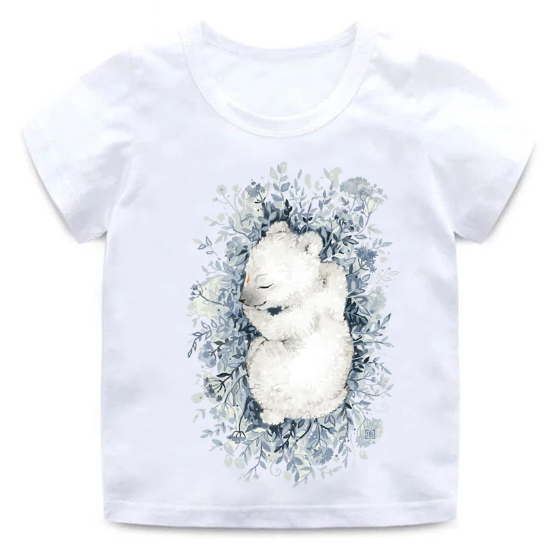 ZSIIBO/детская футболка для девочек детские рубашки топы маленьких с милой лисой 2019