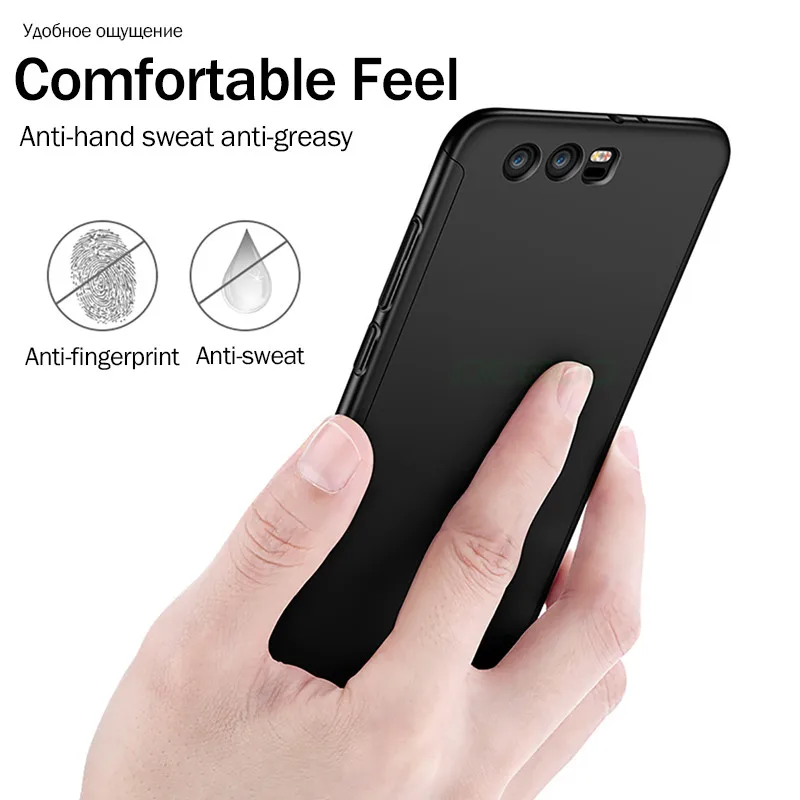 OICGOO 360 Degree Full Case For Huawei P20 P10 Lite Plus Pro With Glass Phone Cover Honor 9 V10 Shell |