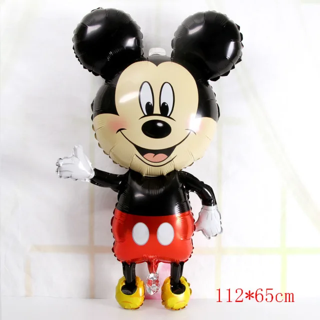 Micky Воздушные шары с Микки Маусом, 112 см, Гигантские Воздушные шары с Минни Маус, украшения для дня рождения, детские игрушки, воздушные шары из фольги - Цвет: Micky
