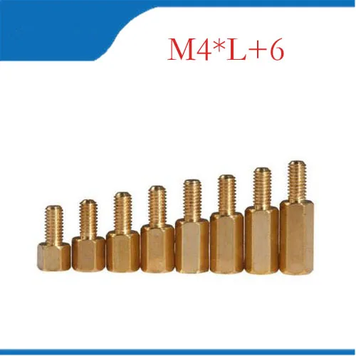 Бесплатная доставка M4 Male M 25 30 35 40 45 мм x + 6 латунная стойка медный шестигранный