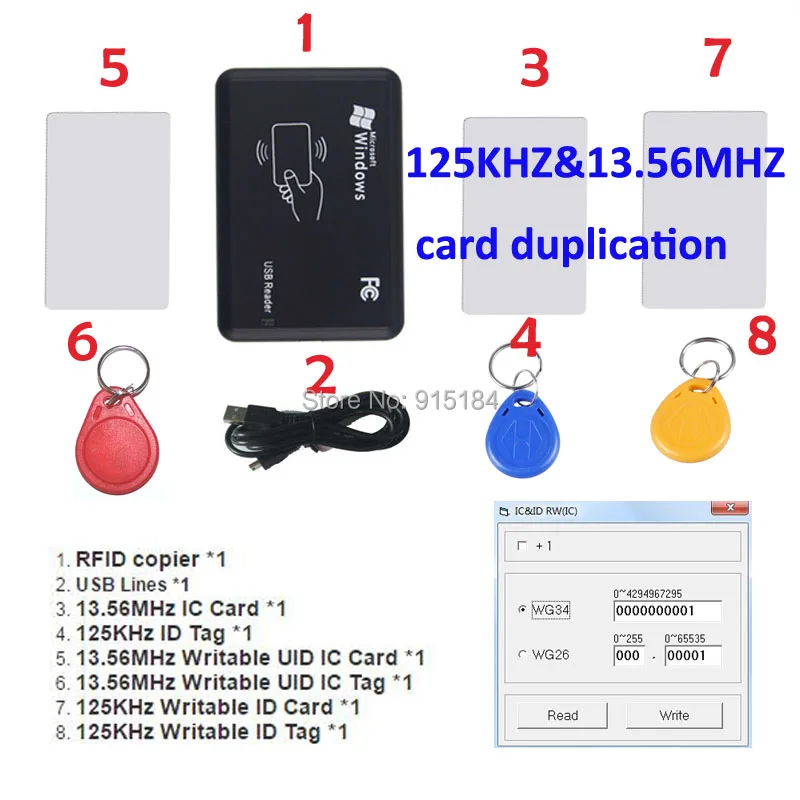 125 кГц и 13 56 МГц кардридер копировальный аппарат RFID запись/Rfid дублирование/без