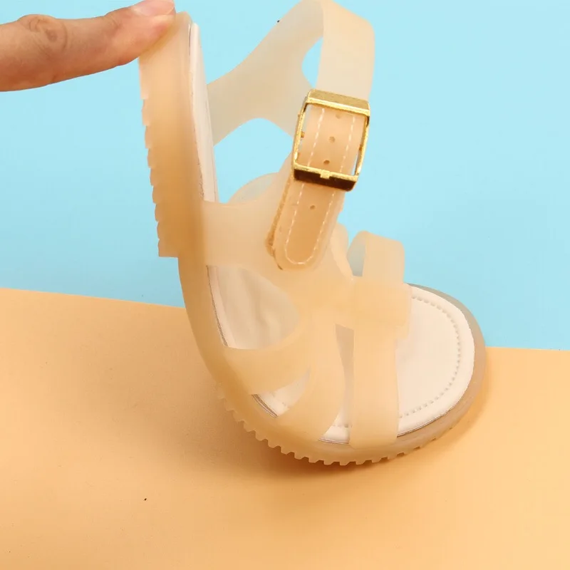 Mini Melissa/2018 г. детская прозрачная обувь римские сандалии для девочек и мальчиков с