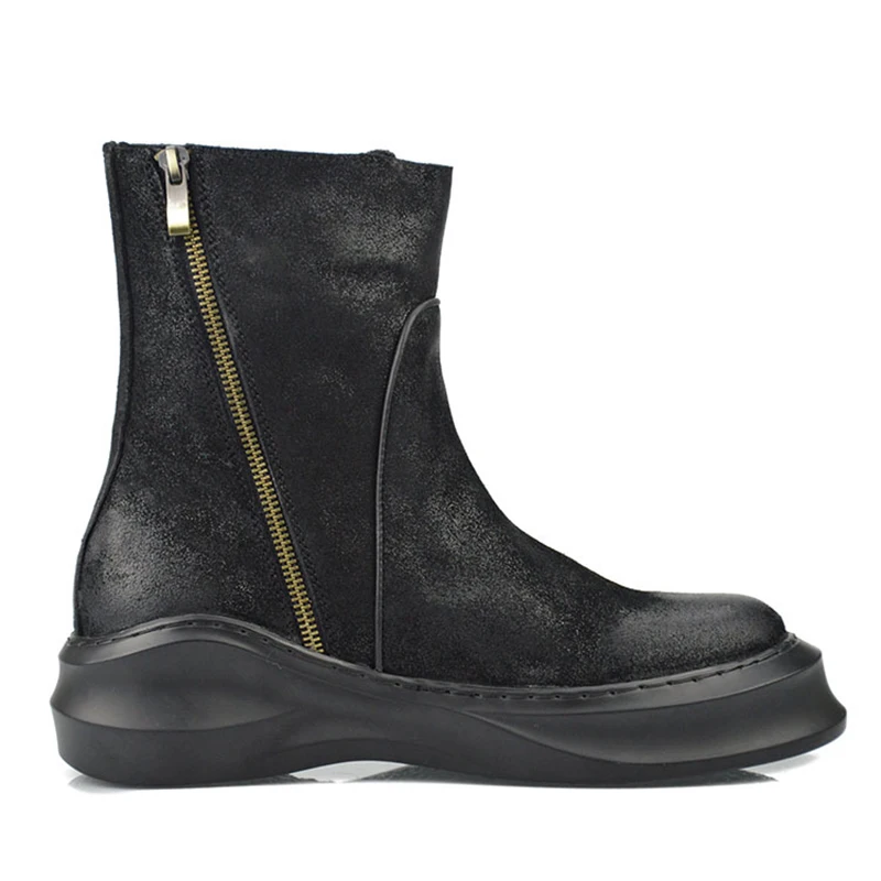 Ботинки из натуральной кожи брендовая модная мужская повседневная обувь