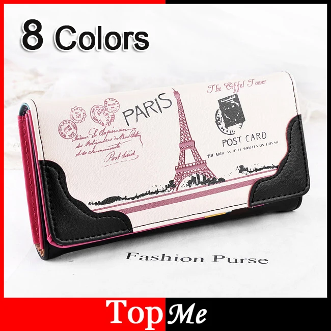 Женские кошельки с Эйфелевой башней Patten кошелек из мягкой искусственной кожи на