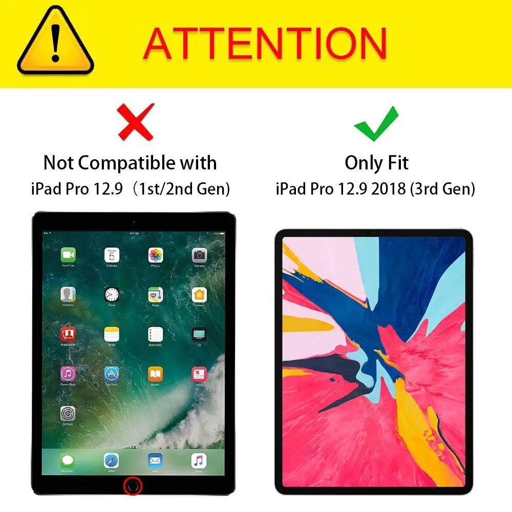 Pro 12 9 чехол 2018 3rd поколения подставка книжка Защитный для Apple iPad дюймов выпуск A1895