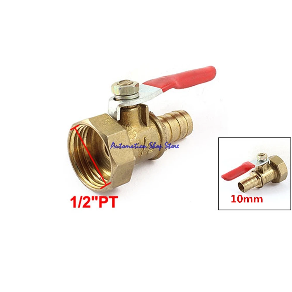 1 шт. медные фитинги для труб 10 мм 1/2 дюйма|valve ball|threading threadthread red |