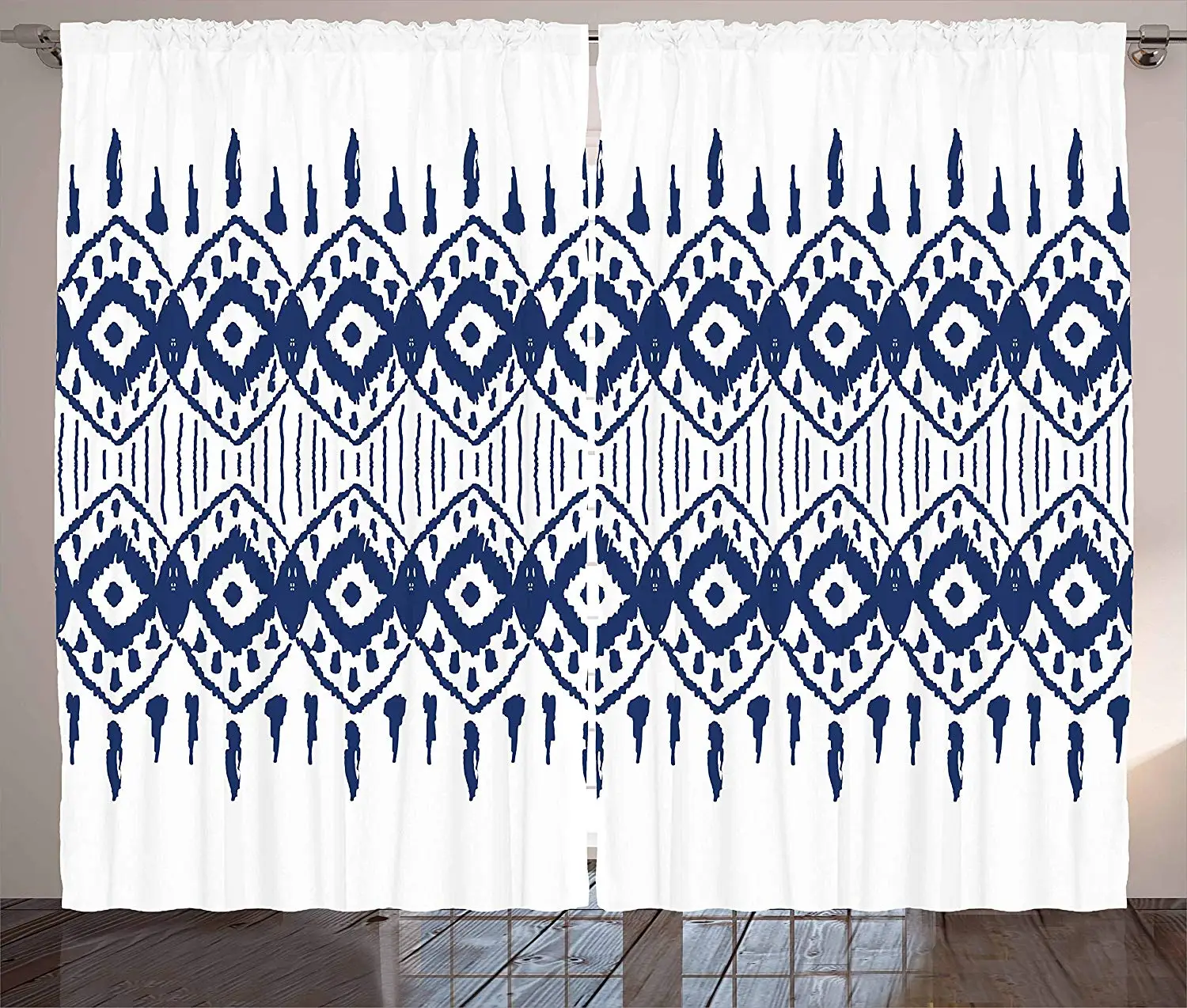 Ikat шторы Азиатский традиционный дизайн границы Этническое Искусство