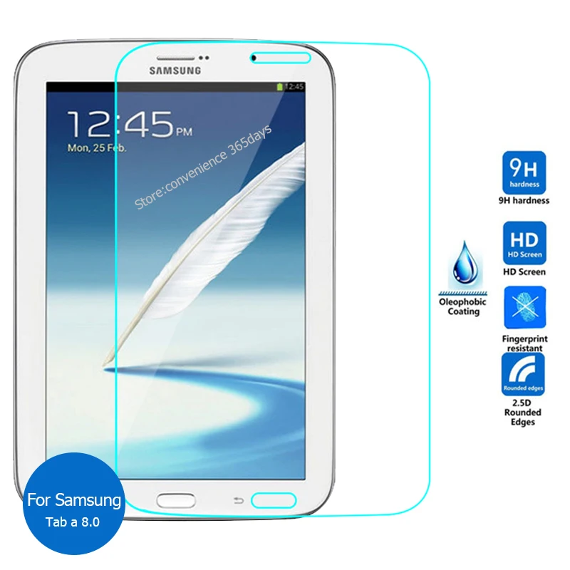 

For Samsung Galaxy Tab A 8.0 Tempered Glass screen Protector 9h Safety Protective Film On TabA 8 SM T350 T355 SM-T355 T 350 355