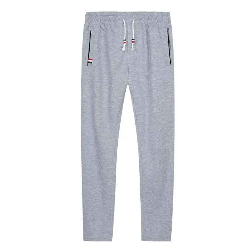 77355 light grey Мужские уличные спортивные штаны для бега, джоггеры, прямые, цилиндрические, спортивные штаны для тренировок, брюки для бега, свободный крой, плюс размер, 6XL - Цвет: 77355 light grey
