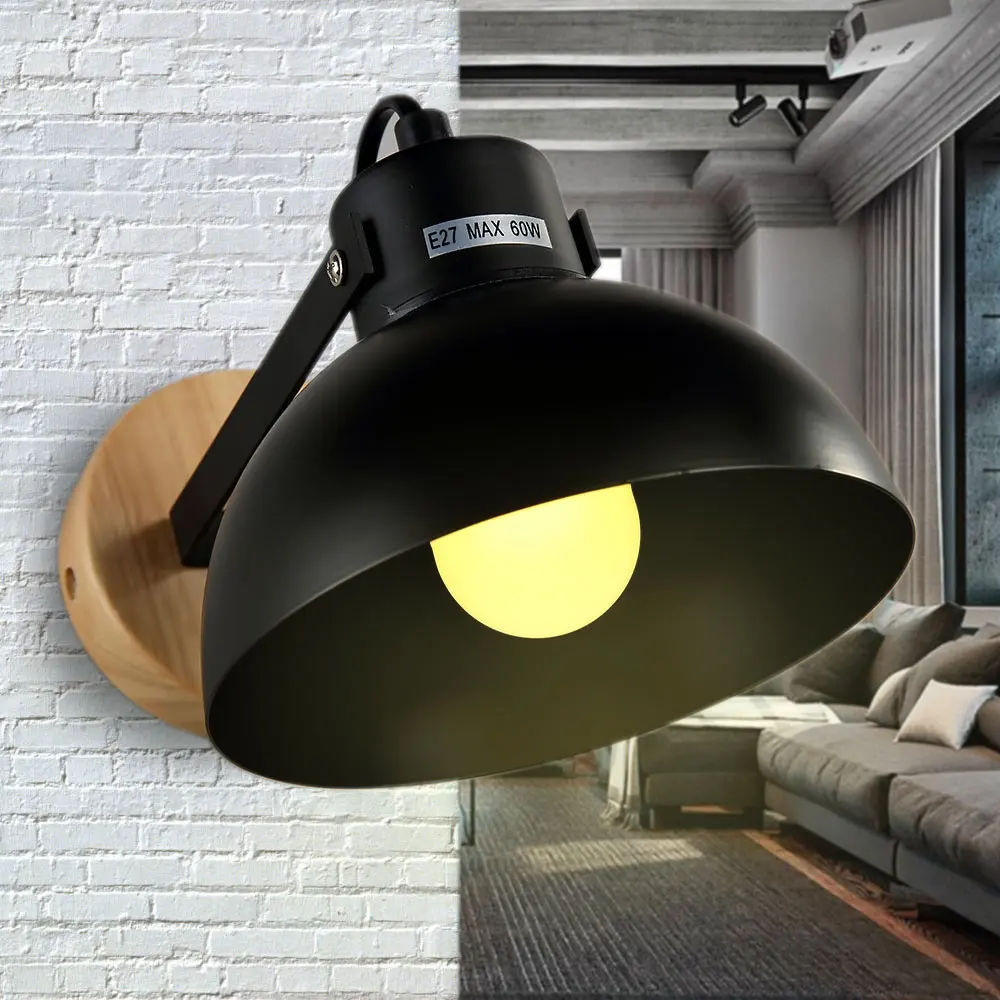 Американская современная Минималистичная стильная лампа для спальни из твердой