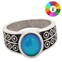 mojo vintage bohemia retro color change mood ring emotion feeling changeable ring temperature control ring for women mj rs007
