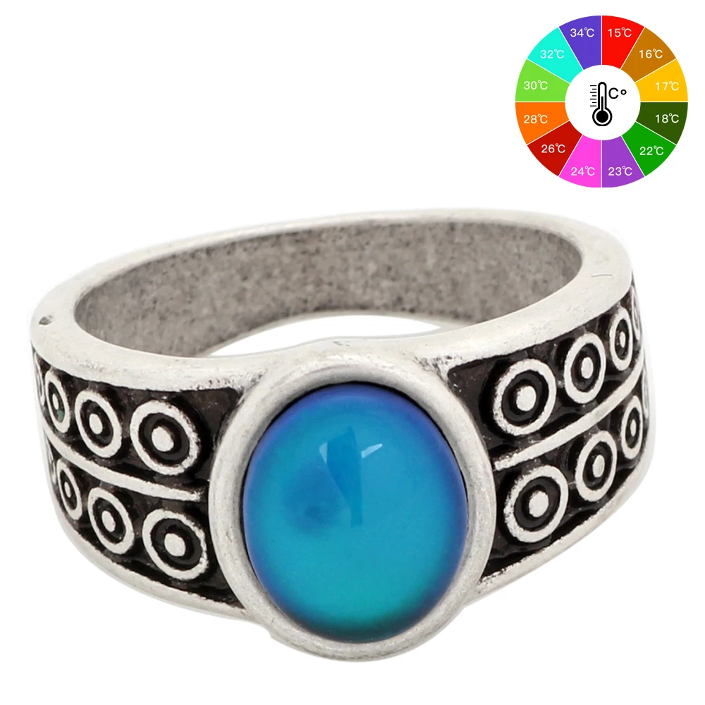 Винтажное богемное ретро кольцо Mojo с изменением цвета|feeling ring|mood ringring mood |