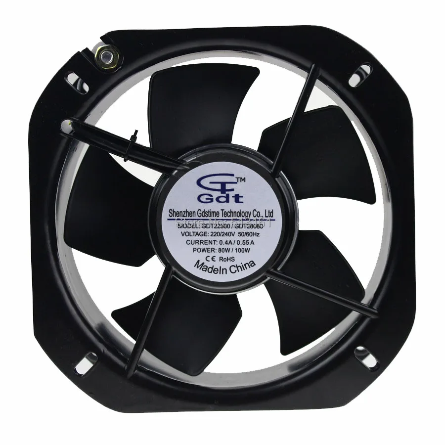Gdstime 225 мм AC 220V 240V 225x225x80 MM осевой вентилятор охлаждения|cooling fan|220v cooling fanac fan |