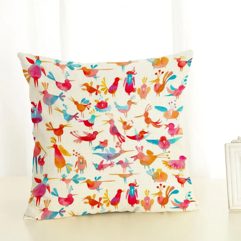 Подушка для птиц наволочка дивана автомобильного стула декоративная 45x45 см без