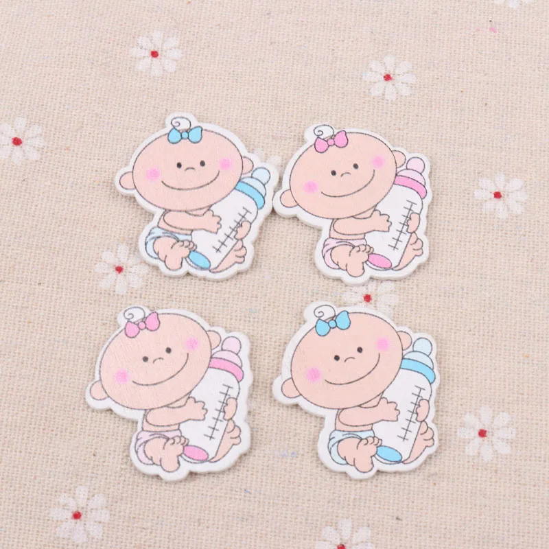 Пуговицы деревянные детские без отверстий 20 шт. 33x36 мм|wooden buttons|botoes para artesanatopara